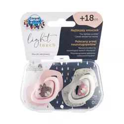 CANPOL BABIES Silikonska varalica za bebe Bonjour Paris 18M+ 2/1 roze
