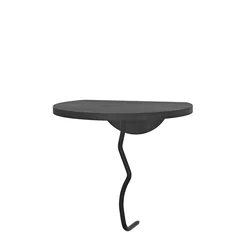 HANAH HOME Zidna polica Leo Black Anthracite