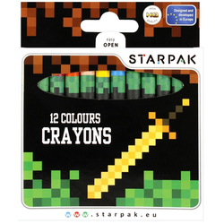 STARPAK Pixel Game 12 barvnih voščenih barvic
