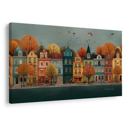 Slika jesenski čar mestne ulice - 40x30