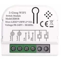 Gembird SMART-2GANG SMART-2GANG- tuya Wifi DIY self-locking remote control smart switch relay module DC 5V/7