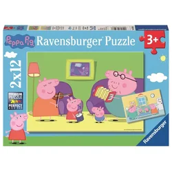 Ravensburger Slagalica Pepa prase u kući, 2x12 delova