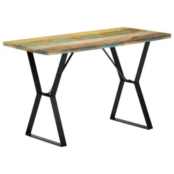 Blagovaonski stol od masivnog obnovljenog drva 120 x 60 x 76 cm