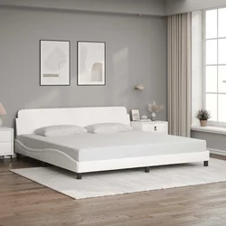 Okvir za krevet Dover bijeli 200x200 cm od umjetne kože