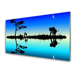tulup.si Steklena slika Abstrakcija graphics 120x60 cm 4 obešalnika