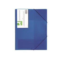 CONNECT mapa PP, z elastiko, A4, 3 cm, prosojno modra