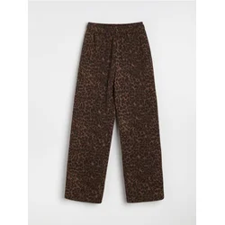 Sinsay - Trenerka wide leg pantalone sa leopard uzorkom - šareno