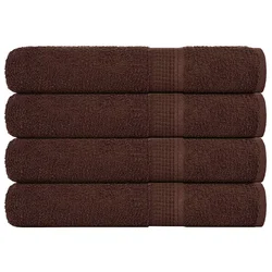 shumee vidaXL Brisače 4 kos rjava 100x200 cm 360 g/m2 100% bombaž