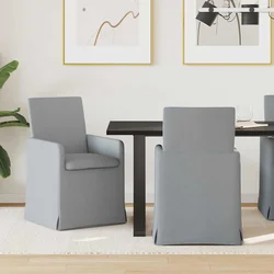 Trpezarijske stolice 2 pcs Svjetlosiva 57 x 67 x 95 cm tkanina