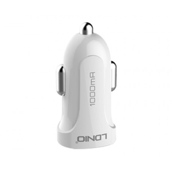 Auto punjac LDNIO DL-C17 1A + iPhone Lightning kabel beli