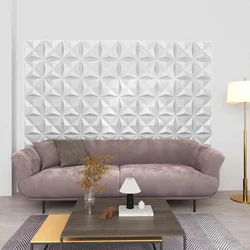 Zidne panele 12 pcs Origami bijela 50 x 50 cm XPS pjena