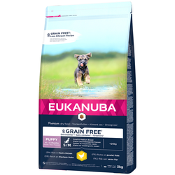 Eukanuba Grain Free Puppy Small / Medium Breed piletina - 3 kg