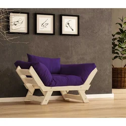 HANAH HOME Garden 1-Seat Sofa Prirodno Ljubičasta CPT8147 140