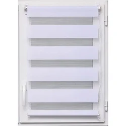 Zavesa rolo zebra 150x180 cm bela