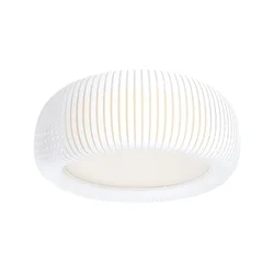 Plafonjera STRIPES 2xE27/40W/230V O 55 cm bela/krem