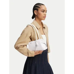 Calvin Klein Ročna torba Quilted Nylon Medium Shoulder Ba LV04F3743G Bela