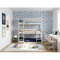 Pograd Ted za 3 otroke - 90x190 cm - krem