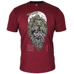 011Shop Muška majica kratkih rukava, Vidi lave, Bordo