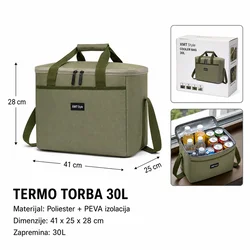 KMT Torba za čuvanje hrane, 30 L , Maslinasta