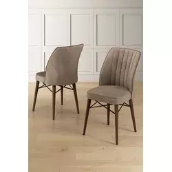 HANAH HOME Set stolica (2 dela) Nuna Cappuccino Brown