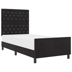 vidaXL črna postelja 100x200 cm žamet