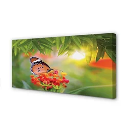 tulup.si Slika na platnu Pisane metulj rože 140x70 cm
