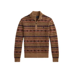 Polo Ralph Lauren Pulover bež / mornarska / rjava / rdeča