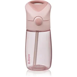 b.box steklenička Junior s slamico, 380 ml blush crush