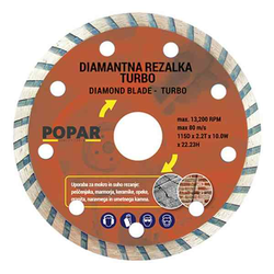 REZALKA DIAMANTNA 230 MM POPAR - TURBO