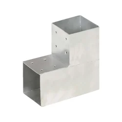 Spojnik za stupove u L-obliku od pocinčanog metala 101 x 101 mm