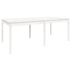 Vrtni stol bijeli 203,5x100x76 cm od masivne borovine