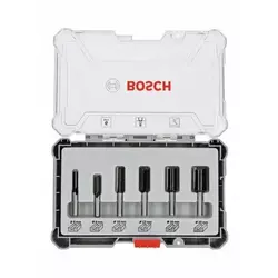 Bosch komplet ravnih glodala, 6 komada, prihvat od 8 mm - 2607017466