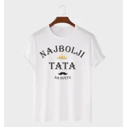 MAFIMI Muška majici Najbolji tata, Bela