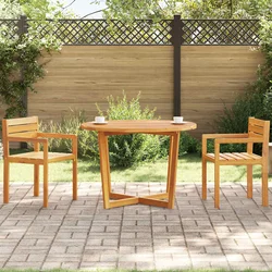 Okrugli vrtni blagovaonski stol O110x75 cm Masivno drvo akacije