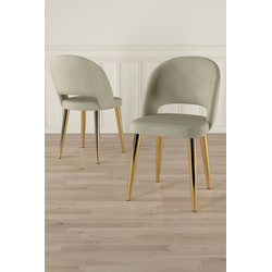 HANAH HOME Set stolica (4 komada) Pane Cream Gold