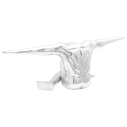 Skulptura Srebrno 91,5 x 32 x 33 cm Aluminij