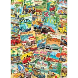 EuroGraphics Puzzle Retro potovalni kolaž 1000 kosov