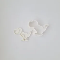 KREATIVNI SLATKIŠI Modla za kolače i ukrase dinosaurus T-rex, 8 cm, Bela