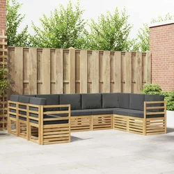 Sekcijska garnitura 9 pcs Bijela i antracit 304 x 185,5 x 73 cm