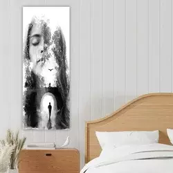 Wallity Dekorativna slika na platnu, 30x80cm, Šarena