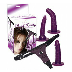 Komplet strap-on z dildi Bad Kitty