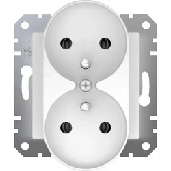 Schneider Electric ASFORA BELA MODULNA VTIČNICA 2X Z/U VIJAČNI SPONKI 16A 250V EPH9810221