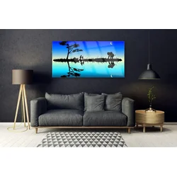 tulup.si Steklena slika Abstrakcija graphics 140x70 cm 4 obešalnika