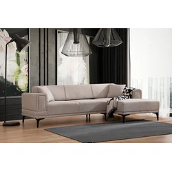 Atelier del Sofa Ugaona garnitura Horizon 85x43x207cm Svetlobraon