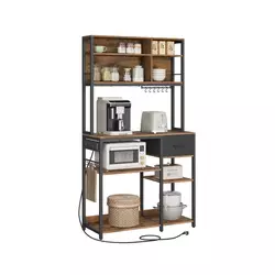 Songmics Kuhinjska polica 40x100x180.4 cm rjava