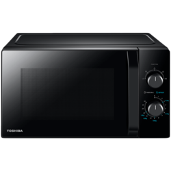 Microwave oven, volume 20L, mechanical control, 800W, 5 power levels, LED lighting, defrosting, cooking end signal, black - MW2-MM20P(BK)