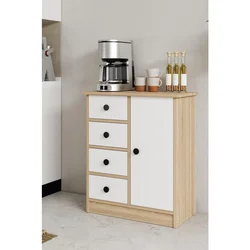Hanah Home višenamenski ormarić Elmar, 66 cm, hrast Sonoma / beli