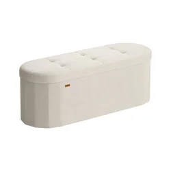 Songmics Shranjevalna klop 38x110x38 cm Bela