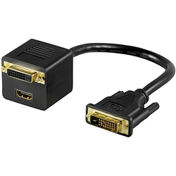 Razdelilni kabel, priključek DVI-D na priključek HDMI/DVI-D, 0,15 m