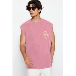 Trendyol Muška majica Tmnss23Al00009, Roze